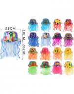 Gorro de Fiesta con Peluca Colores Surtidos x 24 Unds. Medida: 23 x 28 cm aprox.