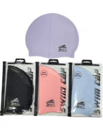 Gorro de Natación 100% Silicona Colores Surtidos x 12 Unds.