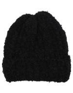 Gorro Beanie Sherpa Trenzado Color Negro x 12 Unds.