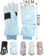 Guantes de Nieve Diseño Corazón x 12 Pares. Medida: 16 x 30 cm aprox.
