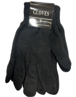 Guantes de Lana Adulto Color Negro x 12 Unds.
