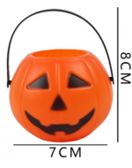 Mini Balde para Dulces Diseño Calabaza x 24 Unds. Medida: 8 x 7 cm aprox.