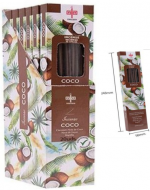 Incienso de La India Aroma Coco x 20 Cajitas. Medida: 24.3 x 5 cm aprox.