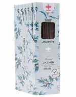Incienso de La India Aroma Jazmín x 20 Cajitas. Medida: 24.3 x 5 cm aprox.