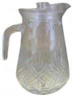 Jarra de Vidrio con Tapa x 4 Unds. Medida: 1250 ml aprox.