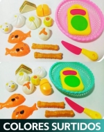 6 Set de Cesta con Pescados. (1 Set: 14 PCS) Medidas: 29 x 22 x 5 cm.