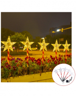 Lámpara Solar Estrella de Navidad x 4 Unds. Medidas: 42 cm aprox.