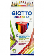 4 Caja Lápices de Colores Acuarelables Giotto (1 Caja Trae 12 PCS)
