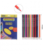 12 Cajas de Lápices de Colores (1 Caja Trae 18 PCS) Medida: 17.5 cm aprox.