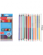 12 Cajas de Lápices de Colores (1 Caja Trae 24 PCS) Medida: 17.5 cm aprox.