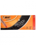 4 Cajas de Bolígrafo Punta Fina BIC Color Rojo (1 Caja Trae 12 PCS)