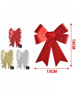 6 Set Lazo Navideño Colores Surtidos (1 Set Trae 2 PCS) Medida: 13 x 16 cm aprox.