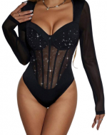 Body de Encaje Sexy Colores Surtidos x 12 Unds. Talla: Estandar