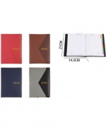 Libreta Colores Surtidos x 12 Unds. Medida: 21 x 14.5 cm aprox.