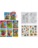 Libro para Colorear con Stickers Modelos Surtidos x 48 Unds. Medida: 16.5 x 23.5 cm aprox