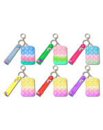 Llavero Monedero con Chauchera Antiestrés x 12 Unds. Medida : 5 cm aprox.