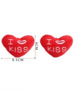 Llavero Corazón Besos Color Único x 12 Unds. Medida: 8.5 x 6 cm aprox.