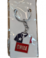 Llavero Metálico Camiseta de Chile x 12 Unds.
