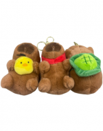 Llaveros Peluche Capibara Modelos Surtidos x 12 Unds.