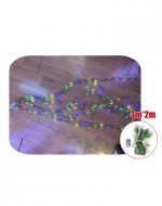 Cortina de Luces Navideña Hojas USB x 6 Unds. Medidas: 3 m x 2 m aprox.