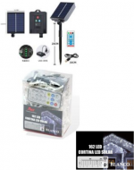 Cascada 162 Led Solar con Mando Color Blanco x 4 Unds. Medida: 3 metros aprox.