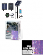 Cortina de Luces 160 Led Solar Multicolor x 4 Unds. Medida: 200 x 100 cm aprox.