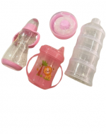 12 Set Mamadera +Toma todo + Porta Leche  para Bebe.(1 Set Trae: 4  PCS)