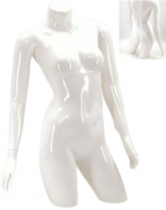 Maniquí Torso de Mujer con Brazos Color Único x 1 Und.