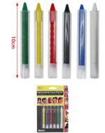 12 Set de Maquillaje Facial para Halloween.Medida: 10 cm aprox (1 Set Trae: 6 PCS)