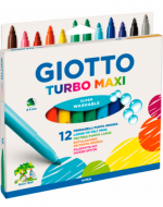 4 Caja de Marcadores Turbo Maxi Giotto (1 Set Trae 12 PCS)