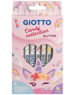 4 Caja de Marcadores Glitter Giotto (1 Set Trae 8 PCS)