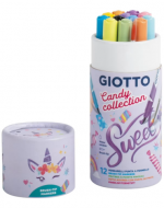 4 Set de Marcadores Candy Collection Giotto (1 Set Trae 12 PCS)