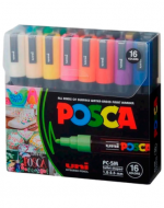 1 Set 16 Marcadores Posca 5 mm Colores Surtidos