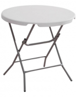 Mesa Redonda Color Blanco x 1 Und. Medida: 80 cm aprox.