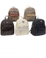 Mochila Eco Cuero Colores Surtidos x 6 Unds. Medida: 24 x 10.5 x 29 cm aprox.