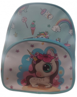 Mochila Niña Infantil Unicornio Eco Cuero x 12 Unds. Medida: 26 x 23 cm aprox