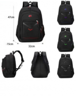 Mochila Color Negra  x 6 Unds. Medidas: 47 x 15 x 32 cm aprox.