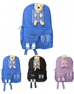 Mochila Escolar Oso Colores Surtidos x 3 Unds. Medida: 42 x 30 x 12 cm aprox.