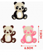Mordedor para Bebé Modelo Panda x 6 Unds.Medida: 6.5 × 7.5 cm aprox