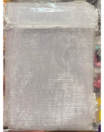 25 Set Bolsas de Organza Color Blanco (1 Set Trae 12 PCS) Medida: 12 x 17 cm aprox