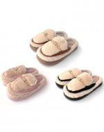 Pantufla Mocasín Peludo Colores Surtidos x 12 Unds. Tallas : 36 al 41