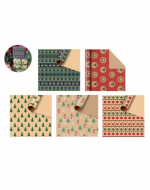 Papel de Regalo Navideño Decorativo x 3 Unds. Medidas: 50 x 70 cm aprox.
