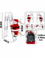 Pascuero Navideño con Doble Escaleras Musical y con Movimiento x 4 Unds. Medidas: 41 x 22 cm aprox.