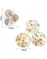 12 Set de Pelotas Saltarinas Estrellitas (1 Set Trae 3 PCS) Medida: 3.8 cm aprox.