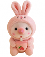 Peluche Cerdito Color Unico x 4 Unds. Medida: 30 cm aprox.