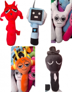 Peluche Sprunki Colores Surtidos x 4 Unds. Medida: 32 cm aprox.