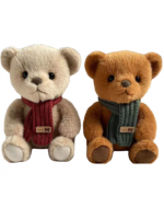 Peluche Oso con Bufanda Colores Surtidos x 4 Unds. Medida: 22 cm aprox.