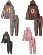 Pijama de Mujer Plush Colores Surtidos x 12 Unds. Talla: S / M  - L / XXL