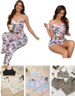 Pijama de Mujer 3 Piezas Colores Surtidos x 12 Unds. Talla: S/M - L/XL - XXL/XXXL