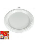 100 Pack de Plato Plástico Desechable. (1 Pack: 10 PCS ) Medidas : 23 cm aprox.